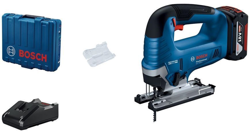 Лобзик Bosch GST 185-LI акумуляторний 18В 1х4А 183ч 0-3500об/хв хід 26мм 2кг кейс RC_0.601.5B3.023 фото