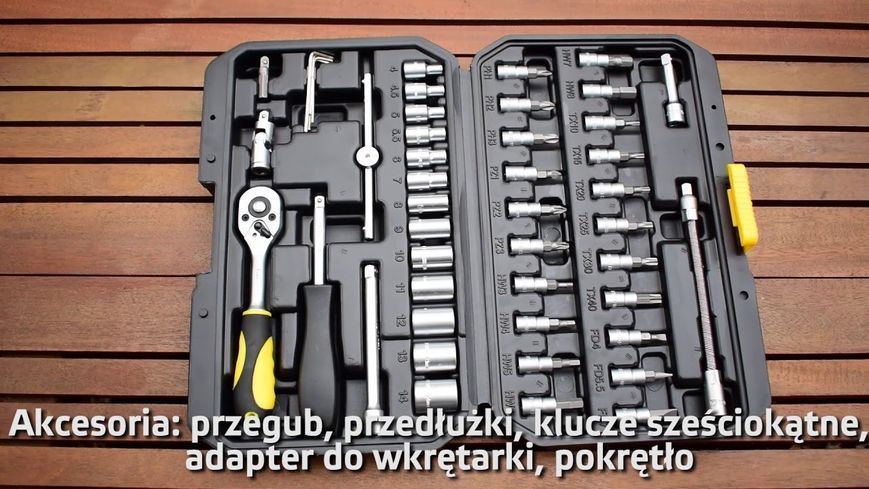 Набір торцевих головок Topex, 46 од., 1/4", кейс RC_38D640 фото
