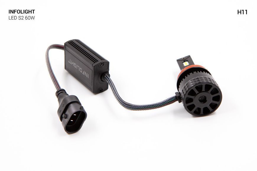 Світлодіодні LED лампи Infolight S2 H11 6500К 12V-60W (Inf S2 H11) MA_Inf S2 H11 фото