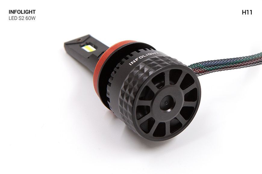 Світлодіодні LED лампи Infolight S2 H11 6500К 12V-60W (Inf S2 H11) MA_Inf S2 H11 фото