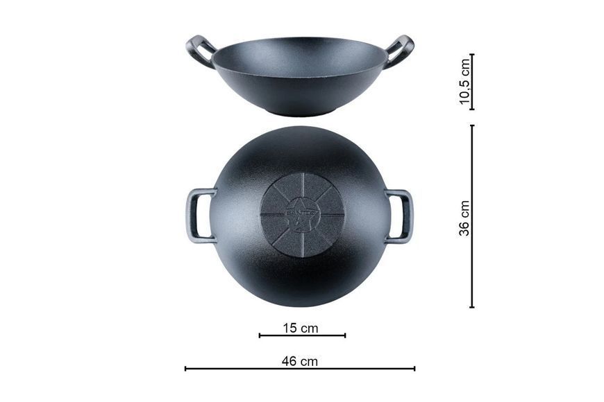 Чугунный вок SANTOS, &Oslash; 36 см 898228 GR_011561 фото