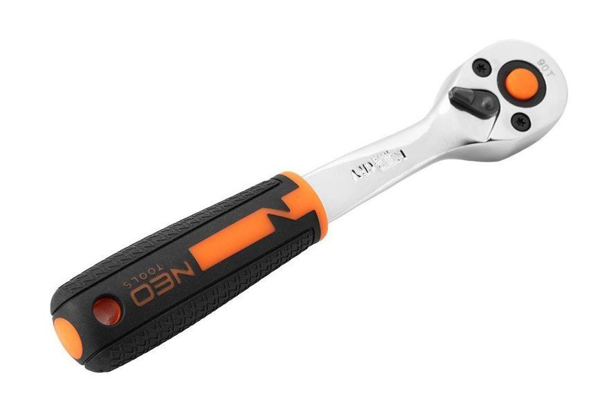 Набір торцевих головок Neo Tools, 14шт, 1/4" тріскачка 90 зубців, CrV RC_10-000 фото