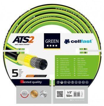 Шланг садовый Cellfast GREEN ATS, 1/2", 50м, 5 слоев, до 30 Бар, -20&hellip;+60&deg;C RC_15-101 фото