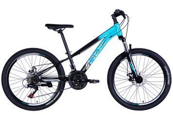 Велосипед ST 24" SPACE MARS DD FR рама-11" бірюзово-чорний (матовий) 2025 VT_OPS-SP-24-018 фото