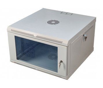 Шкаф телекоммуникационный 19" VAGO 6U, тип - настенный, двери - акрил, цвет - серый, 370х600х600 мм U_28870 фото
