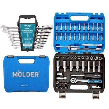 Профессиональный набор инструментов для авто с трещоткой Molder LI_na_83 фото