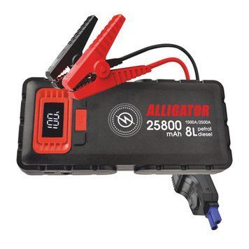 Бустер (пусковий пристрій) Alligator Jump Starter 1500A/2500A 25800mAh зі Smart-клемами та безпровідною зарядкою LI_JS848 фото
