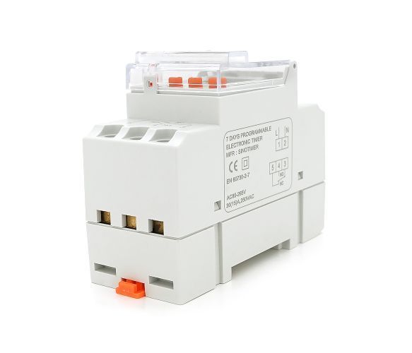 Реле часу Sinotimer TM920BK, на DIN-рейку, LCD, програмований, змінна батарея, 30А, 85-265V, 87х65х36 мм U_36713 фото
