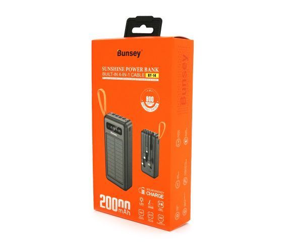Повербанк Bunsey BY-14 20000mAh, Input:MicroUSB+Type-C, Output:2USB/Type-C, PD20W, Black U_29521 фото