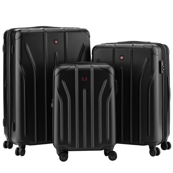 Набір валіз, Oryson 3 в 1, (S,M,L), пластик, 4 колеса, чорний Wenger RC_653171 фото