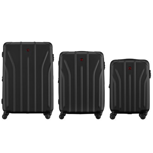 Набір валіз, Oryson 3 в 1, (S,M,L), пластик, 4 колеса, чорний Wenger RC_653171 фото