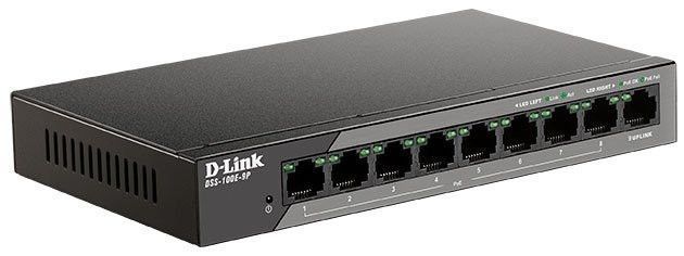 Комутатор D-Link DSS-100E-9P 8xFE PoE, 1xGE, 92W RC_DSS-100E-9P фото