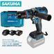 Шуруповерт акумуляторний безщітковий ударний Sakuma BLUE CD8521B SET02 з 2 АКБ та зарядним пристроєм HY_99113650 фото 3
