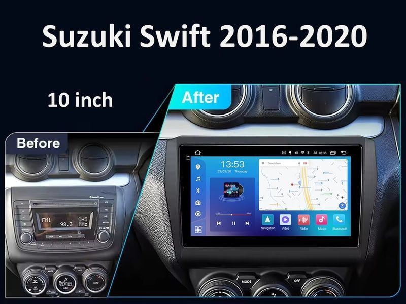 Штатна автомагнітола FORS.auto FS 4 MAX для Suzuki Swift (4+32Gb, 10") 2016-2020 FA_FS-5420 фото