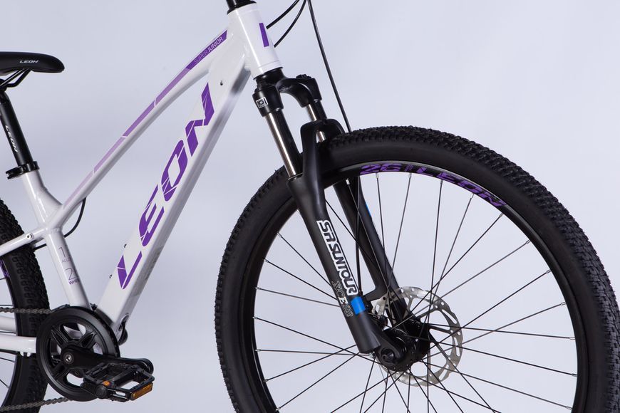 Велосипед AL 26" Leon SUPER JUNIOR DD CS рама-13" білий з бузковим 2025 VT_OPS-LN-26-107 фото