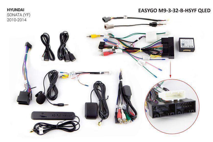 Штатна автомагнітола EasyGo M9-3-32-B-HSYF QLED Hyundai Sonata (YF) 2010-2014 MA_M9-3-32-B-HSYF QLED фото