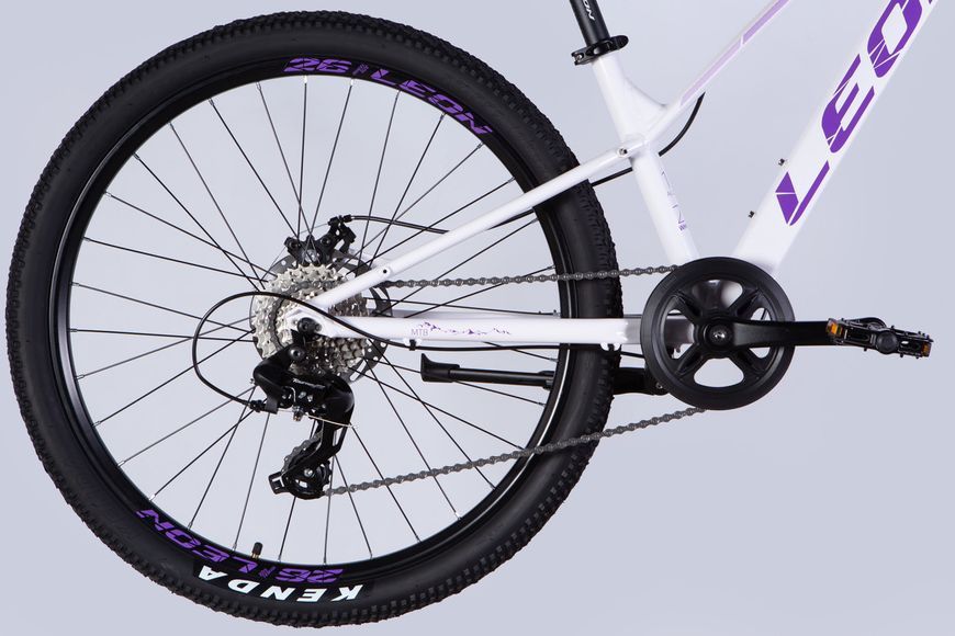 Велосипед AL 26" Leon SUPER JUNIOR DD CS рама-13" білий з бузковим 2025 VT_OPS-LN-26-107 фото